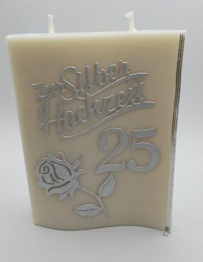Hochzeitskerze Silberhochzeit